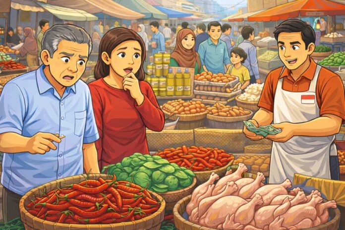 Ilustrasi sembako di pasar