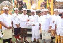 Wawali Arya Wibawa Hadiri Karya Mamungkah dan Ngenteg Linggih di Pura Taman Sari Karya Mamungkah dan Ngenteg Linggih