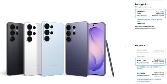 Samsung Buka Pre-Order Galaxy S26 Series di Indonesia, Usung Fitur AI dan Kamera Lebih Canggih
