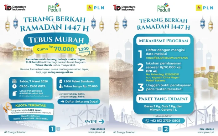 PLN Hadirkan Program Tebus Murah Ramadan, Cukup Bayar Rp70 Ribu