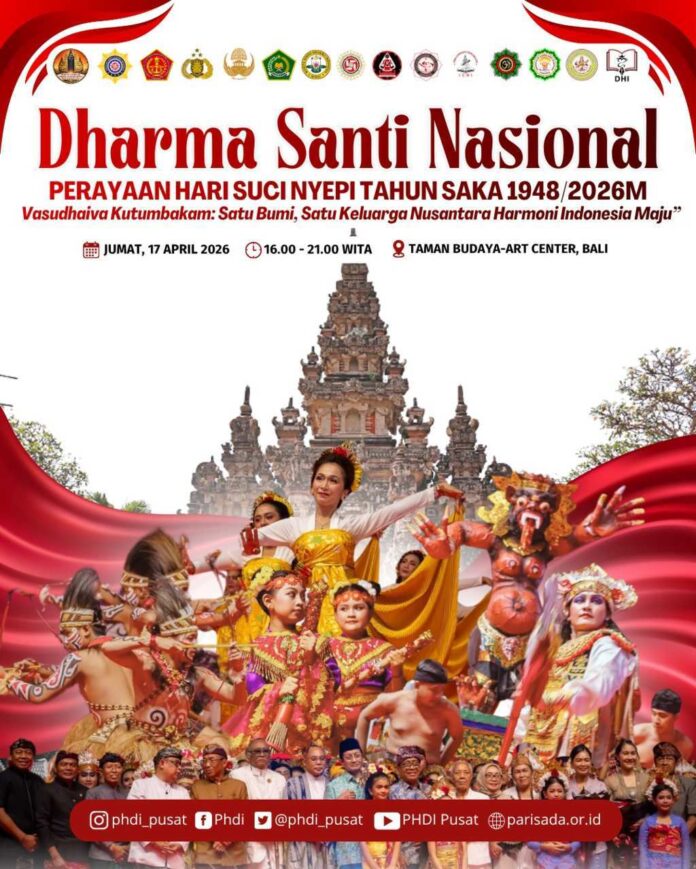 Dharma Santi Nasional 2026 Digelar di Art Center Denpasar, Usung Semangat Persatuan Nusantara