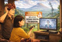 Warga Karangasem Masih Kesulitan Akses Siaran TV Digital Ilustrasi susah sinyal TV Digital