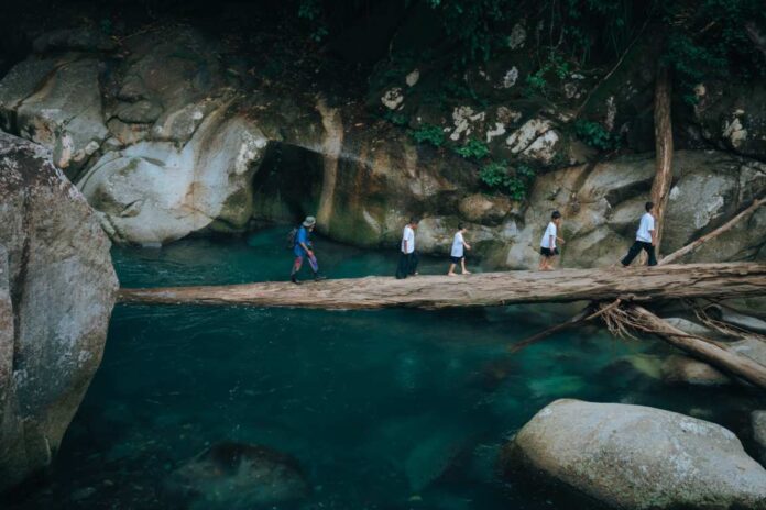 Aktivitas trekking di kawasan Desa Sejahtera Astra Nyarai yang menawarkan potensi wisata alam berupa lubuk dan kolam alami di kawasan Bukit Barisan. Pengembangan ekowisata ini menjadi alternatif sumber penghidupan masyarakat yang sebelumnya bergantung pada aktivitas penebangan kayu di kawasan hutan.