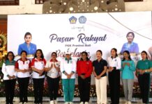 Wardany Sutjidra Hadiri Pasar Rakyat PKK di Tabanan, Dukung UMKM dan Budaya Berbagi Pasar Rakyat PKK