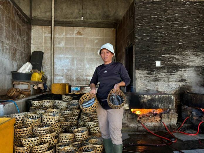 BaliPortalNews_ Be Pindang KUR BRI Dongkrak Produksi Pemindangan Kusamba, Tembus 300 Keranjang Ikan per Hari