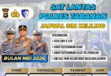 Jadwal SIM Keliling Polres Tabanan Bulan Mei 2026 Jadwal SIM Keliling Polres Tabanan Bulan Mei 2026