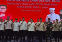Wabup Pandu Hadiri Pelantikan Pengurus KONI Jembrana 2026–2030, Perkuat Sinergi Pembinaan Olahraga Bali Wabup Pandu Hadiri Pelantikan Pengurus KONI Jembrana 2026–2030, Perkuat Sinergi Pembinaan Olahraga Bali