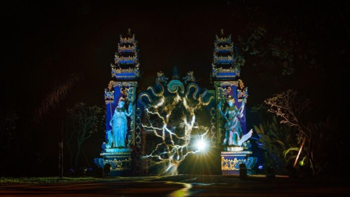 Gerbang Utama Nuanu Park sebagai jalan utama menuju Nuanu Creative City Nuanu