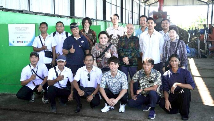 Persesmian ditandai dengan pemotongan tali yang dilakukan langsung didampingi Chair of Junior Chamber Internasional (JCI) Japan, Shunpei Komata, Sekdes Pererenan, I Ketut Gede Sasmita didampingi oleh CEO su-re.co, Takeshi Takama dan Ketua TPST Sudha Pertiwi Pererenan, I Putu Swadana Putra, Kamis (21/5/2026) Persesmian ditandai dengan pemotongan tali yang dilakukan langsung didampingi Chair of Junior Chamber Internasional (JCI) Japan, Shunpei Komata, Sekdes Pererenan, I Ketut Gede Sasmita didampingi oleh CEO su-re.co, Takeshi Takama dan Ketua TPST Sudha Pertiwi Pererenan, I Putu Swadana Putra, Kamis (21/5/2026)