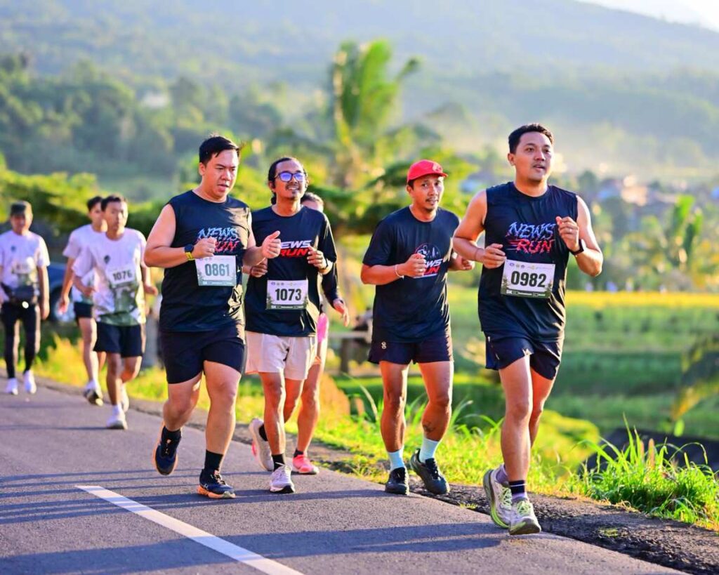 Bali Tourism Run 2026 yang digelar Dewan Pimpinan Daerah (DPD) Asosiasi Perusahaan Perjalanan Wisata Indonesia (ASITA) Bali di kawasan Daya Tarik Wisata (DTW) Jatiluwih, Penebel, Tabanan, Minggu (21/6/2026)
