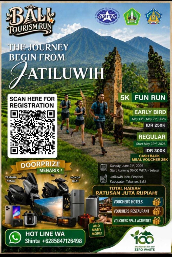 BaliPortalNews_ JatiLuwih Run Bali Tourism Run 2026 Ajak 2.000 Pelari Rayakan Road to 100 Years Bali Tourism di Jatiluwih