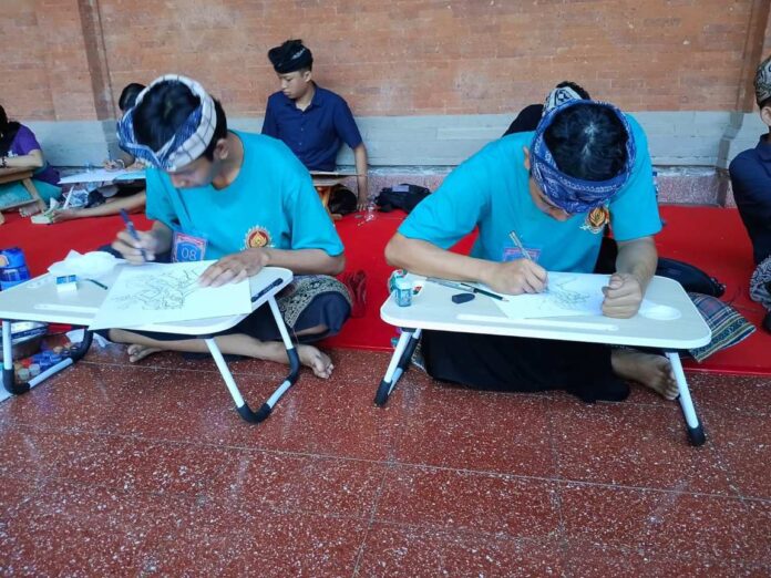 Wakili Badung di PKB XLVIII, Dua Pelukis Muda Digembleng Sanggar Krisnarupa