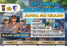 Jadwal SIM Keliling Polres Tabanan Bulan Juni 2026 Jadwal SIM Keliling Polres Tabanan Bulan Juni 2026