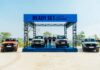 Ford RMA Indonesia Perkuat DNA Built Ford Tough dengan Peluncuran Ford Everest Platinum 3.0L V6 dan Tiga Varian Ford Ranger Terbaru (Kiri-Kanan). Country Manager Ford Asia Pacific Direct Market, Sergey Gidon; Regional Director RMA Indonesia, Roelof Lamberts; dan Sales Director Ford Asia Pacific Direct Market, Edin Causevic. Sumber Foto : Istimewa