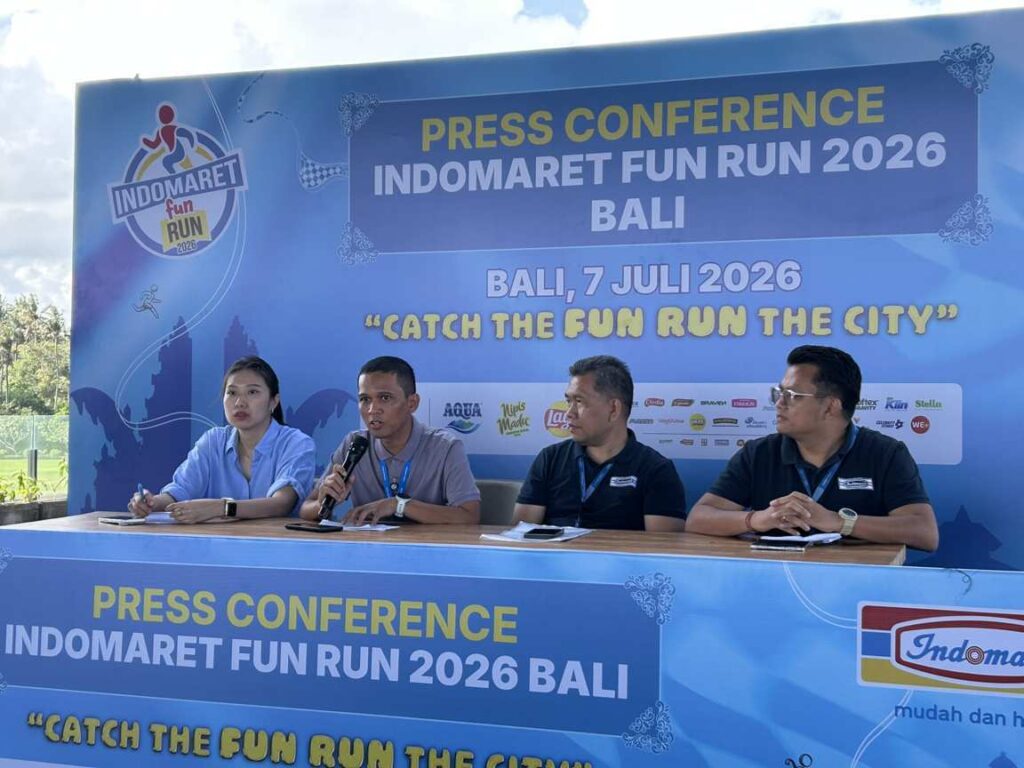 ress conference Indomaret Fun Run 2026 di Bali United Training Center, Selasa (7/7/2026).