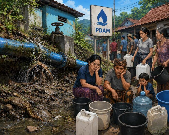 BaliPortalNews_ Ilustrasi krisis air bersih Ilustrasi krisis air bersih