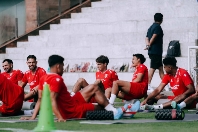 Sesi latihan Timnas Indonesia di Bali United Training Center, Kamis (23/7/2026) pagi. Sumber Foto : tis/bpn