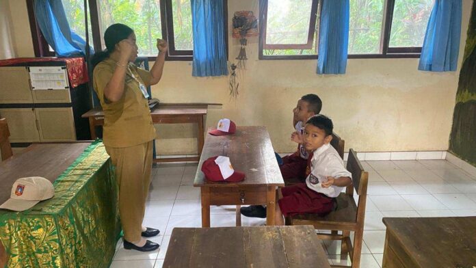 Suasana Sunyi MPLS di SDN 3 Bukit Karangasem, Murid Baru Hanya Dua Orang