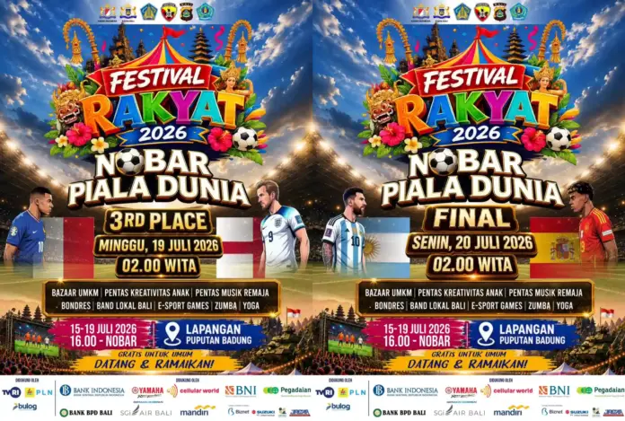 NOBAR DI LAP PUPUTAN Jelang Final Piala Dunia FIFA 2026, Panitia Nobar di Denpasar Tambah Tiga Layar Lebar